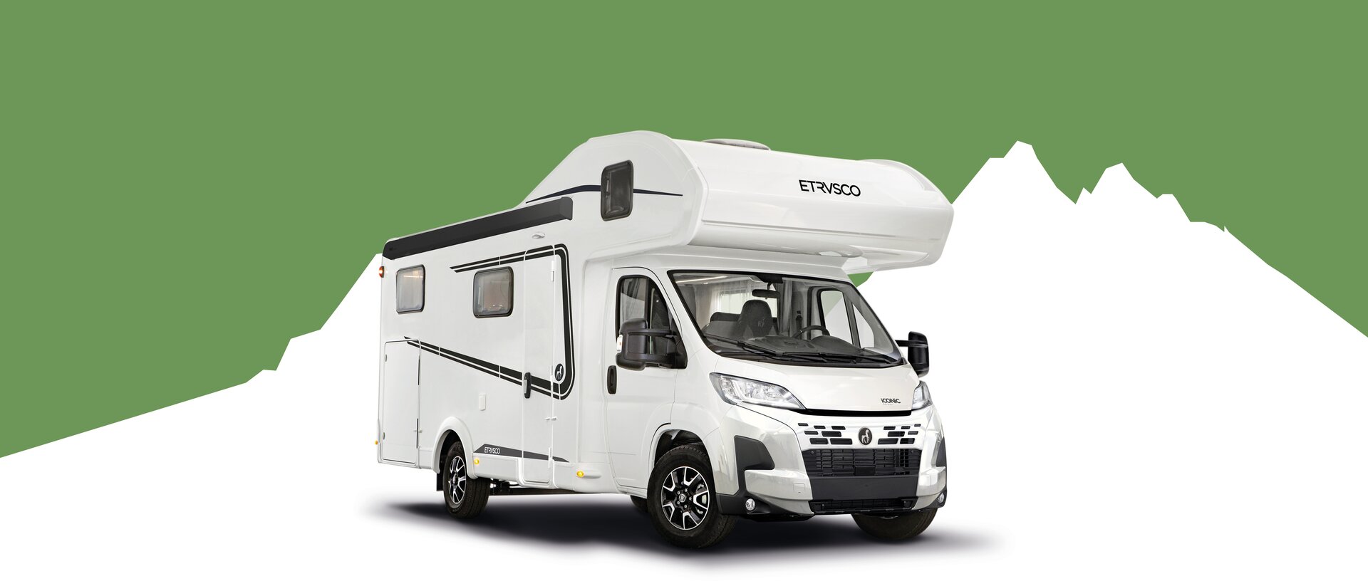 Etrusco A 7300 DB – Rummelig alkove autocamper på Fiat-basis til familierejser og camping.